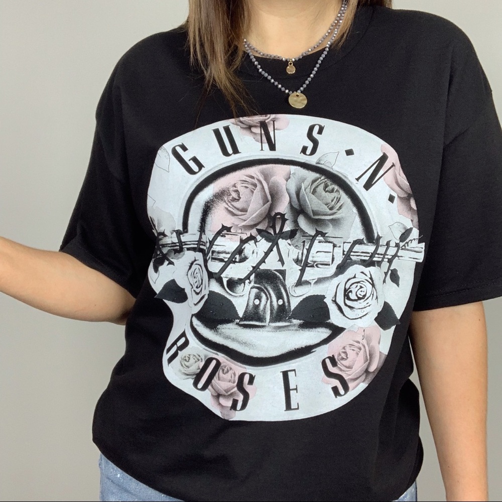 Guns N Roses Floral Graphic Band Tee S L XL 2X - Picture 2 of 5